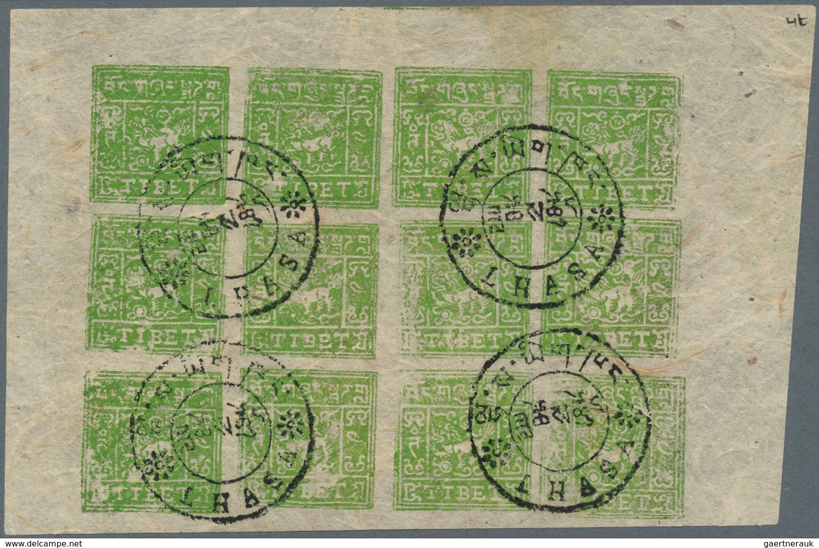 24246 Tibet: 1912-50's: Collection Of Stamps And Covers Including Genuine Stamps Of The Various Issues, Us - Autres - Asie