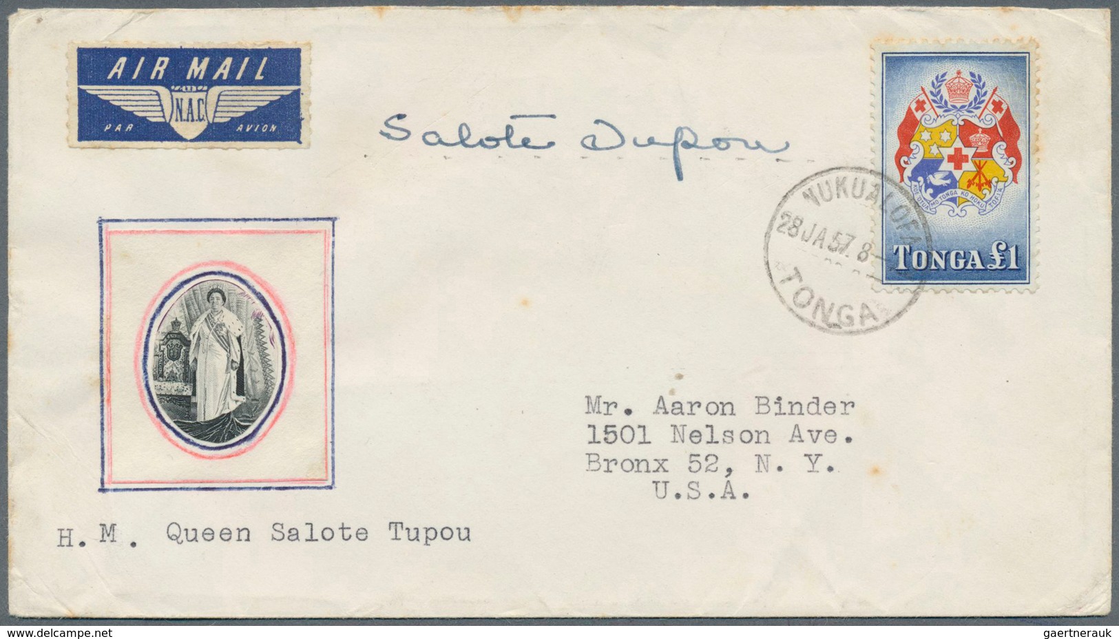 24251 Tonga: 1886/1957, Attractive Collection Presenting An Overview Of Tonga Postal History, Housed On Al - Tonga (...-1970)