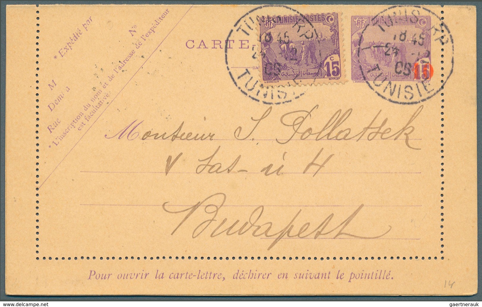 24267 Tunesien: 1854 - 1965, Over 230 Covers, PPC And Postal Stationery's Including Two Franked Covers Of - Tunisie (1956-...)