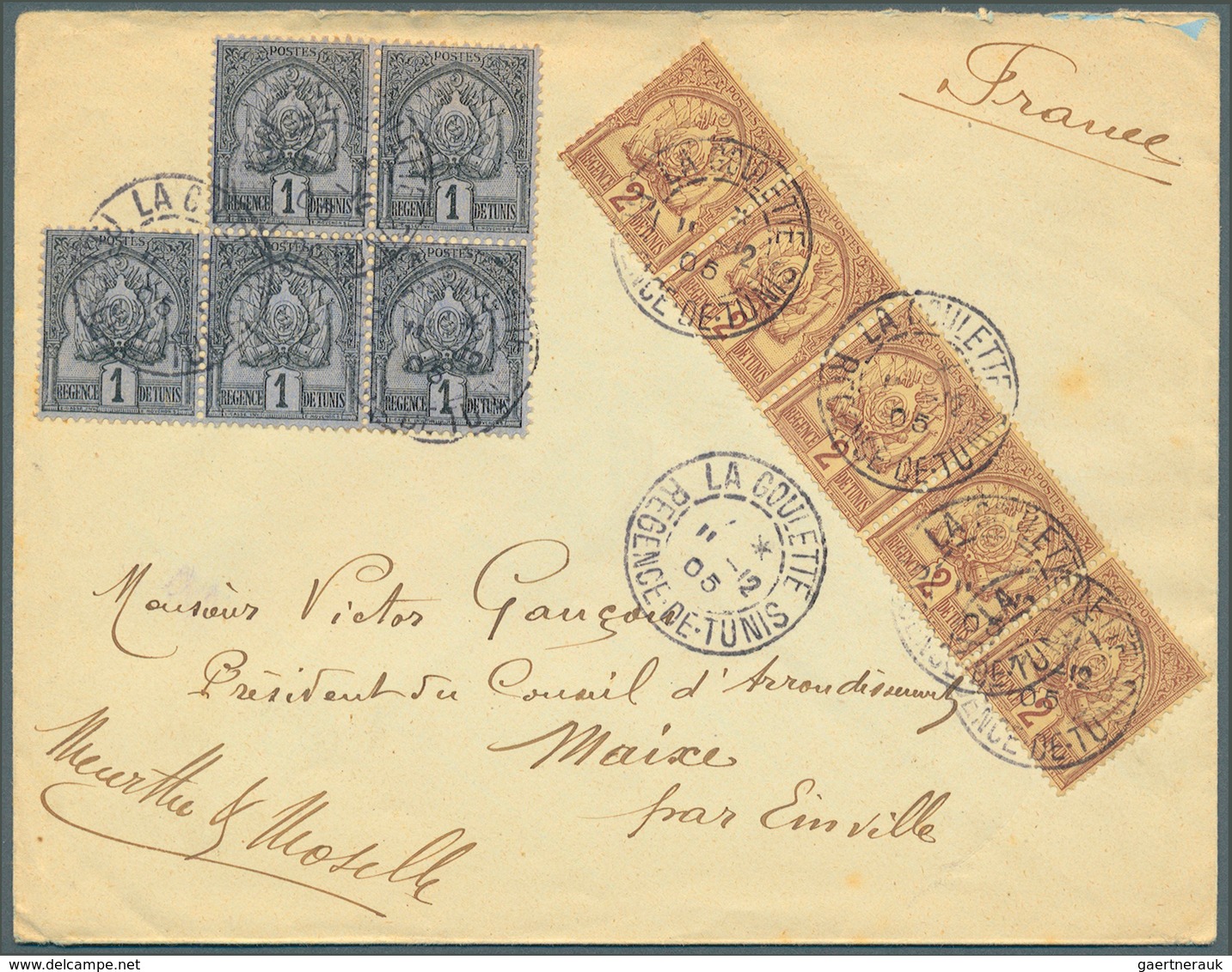 24267 Tunesien: 1854 - 1965, Over 230 Covers, PPC And Postal Stationery's Including Two Franked Covers Of - Tunisie (1956-...)