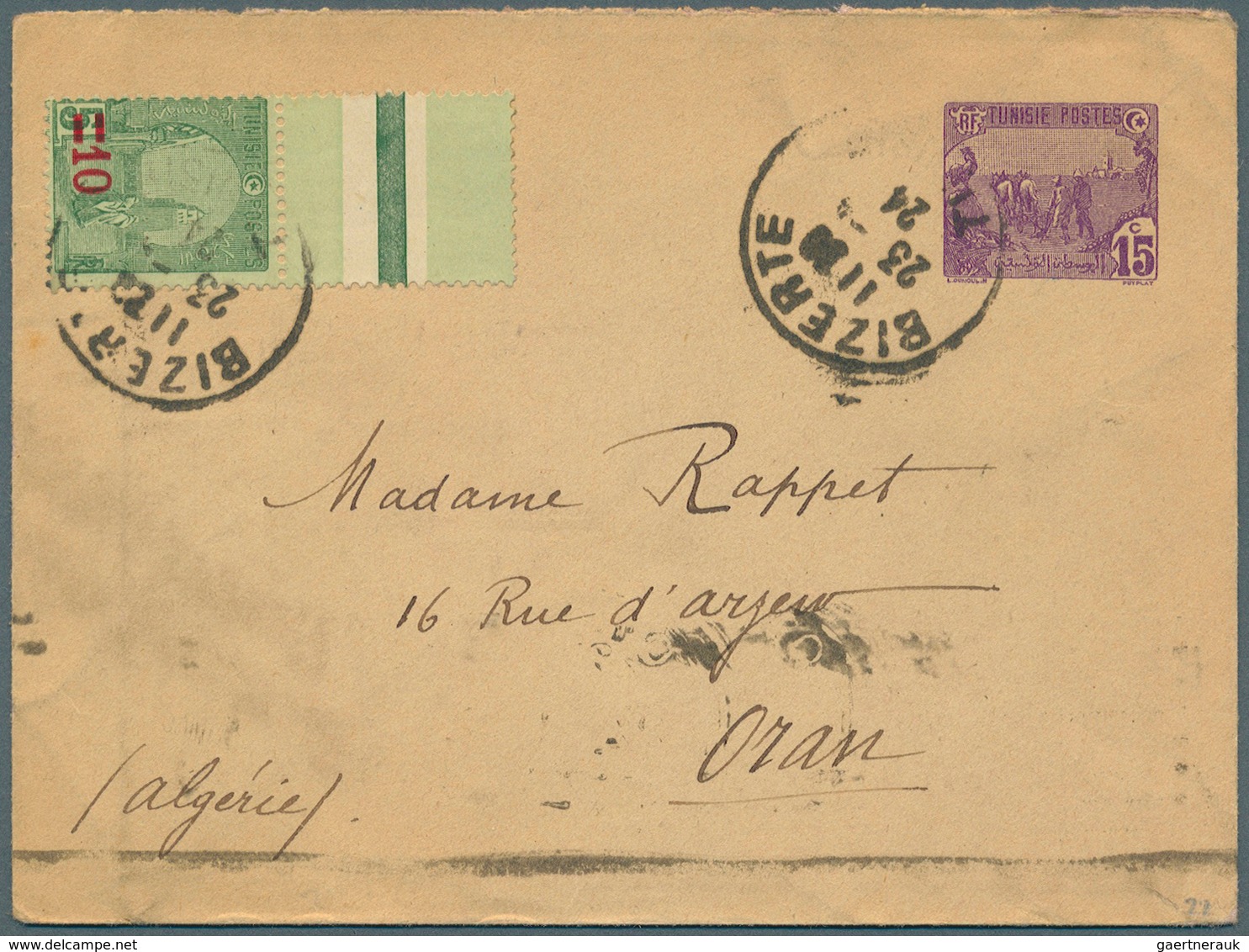 24267 Tunesien: 1854 - 1965, over 230 covers, PPC and postal stationery's including two franked covers of