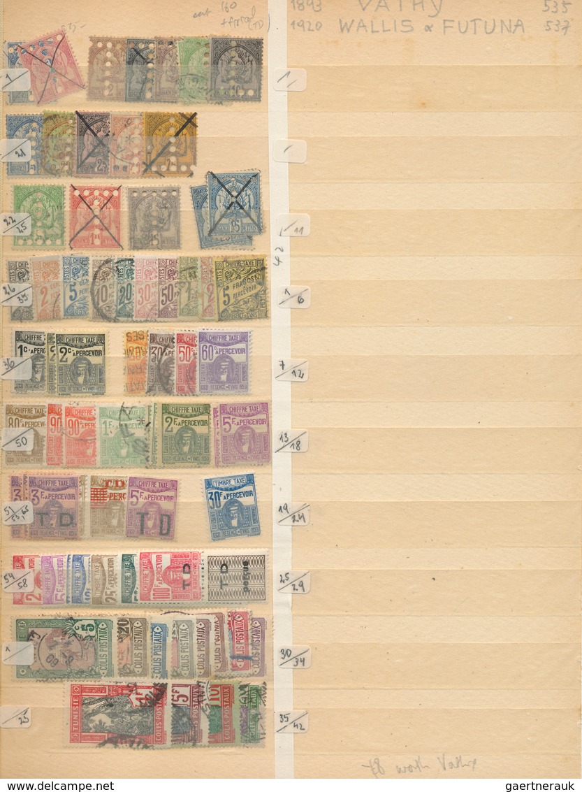 24271 Tunesien: 1888/1955, Mint And Used Collection/assortment On Large Stockcards, Comprising Definitives - Tunisie (1956-...)