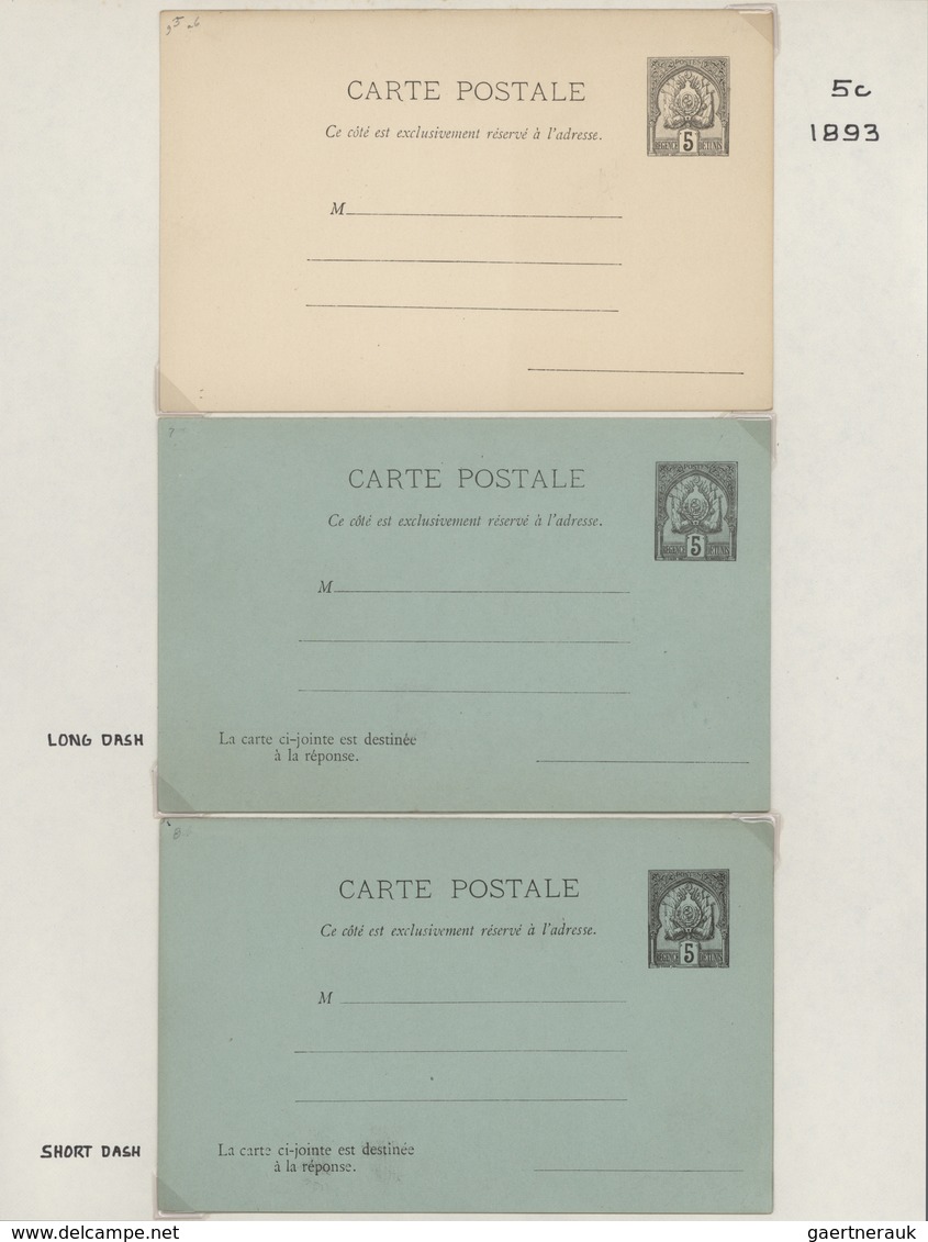 24272 Tunesien: 1888/1948 Ca., Almost Complete Collection With Ca.60 Different Mint Postal Stationeries, C - Tunisie (1956-...)