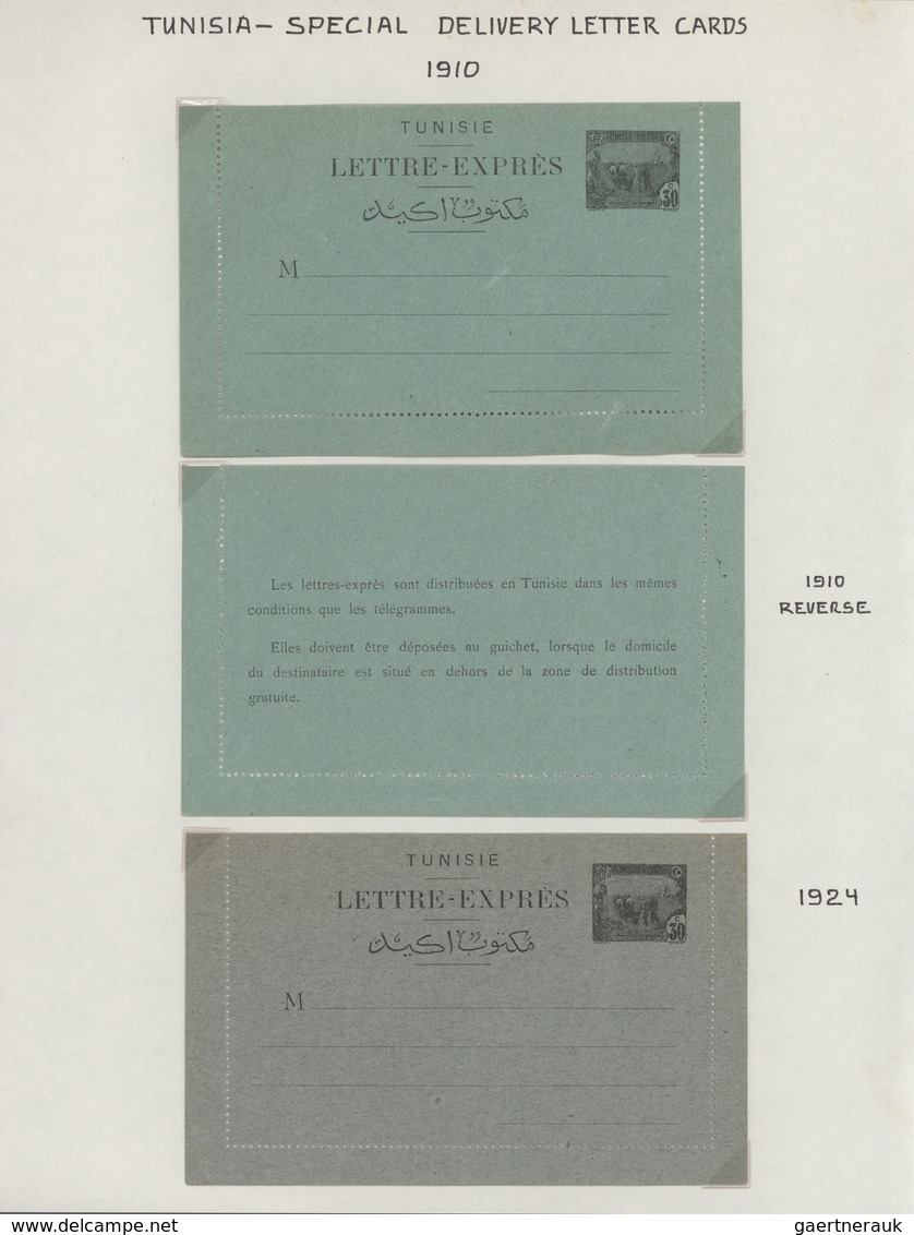 24272 Tunesien: 1888/1948 Ca., Almost Complete Collection With Ca.60 Different Mint Postal Stationeries, C - Tunisie (1956-...)