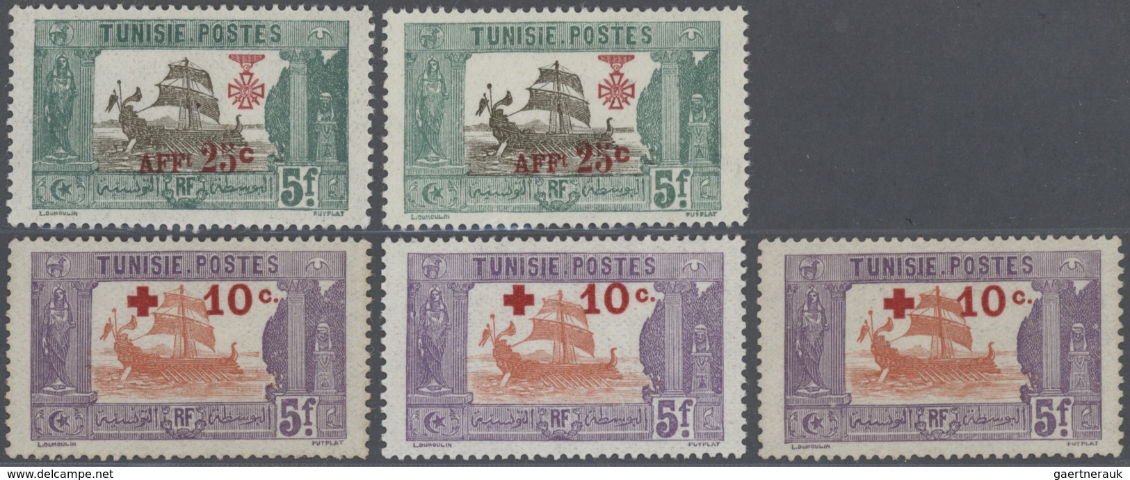 24273 Tunesien: 1890/1980 (ca.), Comprehensive Accumulation Of Several Hundred Stamps Incl. Many Units, Ma - Tunisie (1956-...)