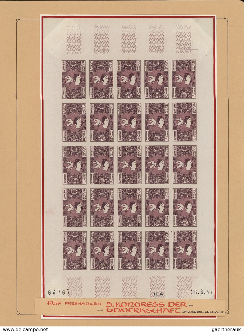 24288 Tunesien: 1957/1963, Extraordinary Mint Collection Of Apprx. 2.600 IMPERFORATE Stamps Within Large U - Tunisie (1956-...)