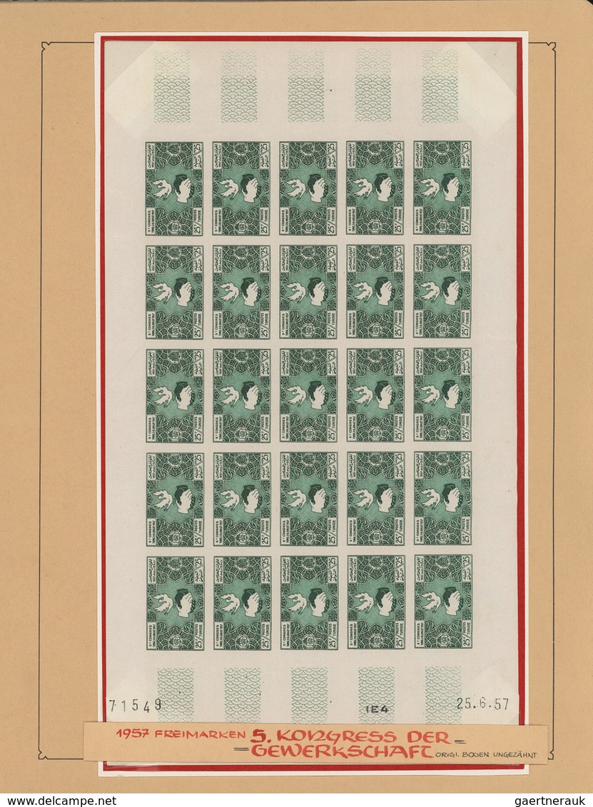 24288 Tunesien: 1957/1963, extraordinary mint collection of apprx. 2.600 IMPERFORATE stamps within large u