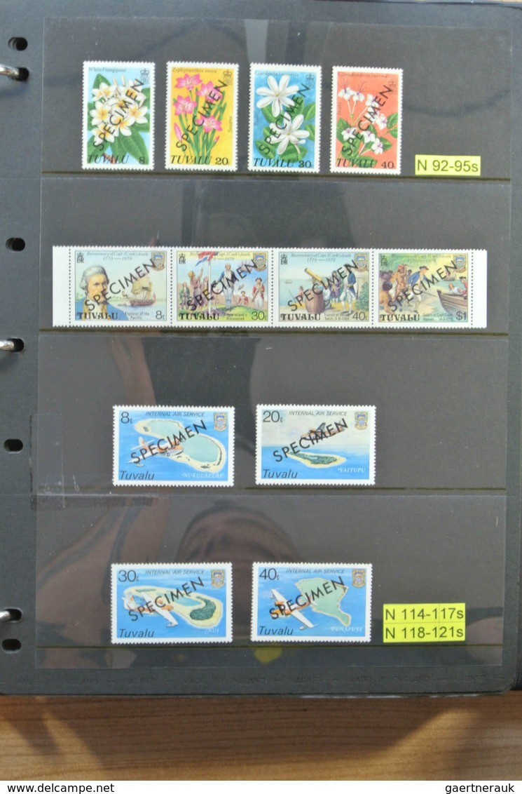 24292 Tuvalu: 1970-2006. Apparently complete, MNH collectie Tuvalu 1970-2006 with specimen overprints in 2