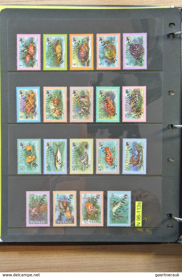 24292 Tuvalu: 1970-2006. Apparently complete, MNH collectie Tuvalu 1970-2006 with specimen overprints in 2