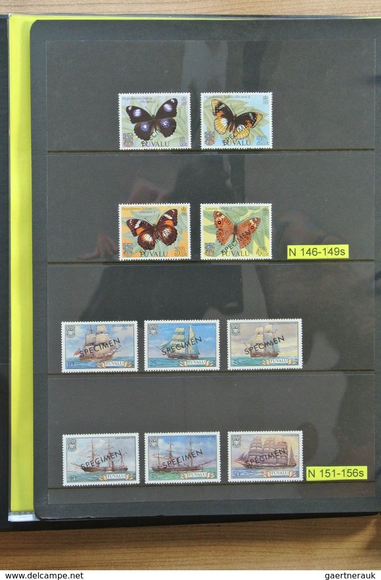 24292 Tuvalu: 1970-2006. Apparently complete, MNH collectie Tuvalu 1970-2006 with specimen overprints in 2