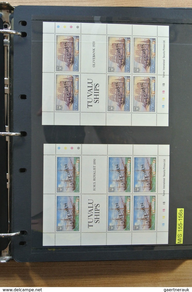 24292 Tuvalu: 1970-2006. Apparently complete, MNH collectie Tuvalu 1970-2006 with specimen overprints in 2