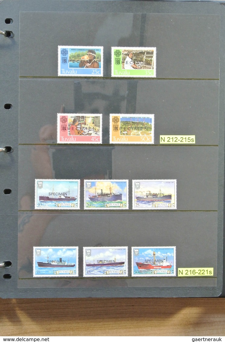 24292 Tuvalu: 1970-2006. Apparently complete, MNH collectie Tuvalu 1970-2006 with specimen overprints in 2