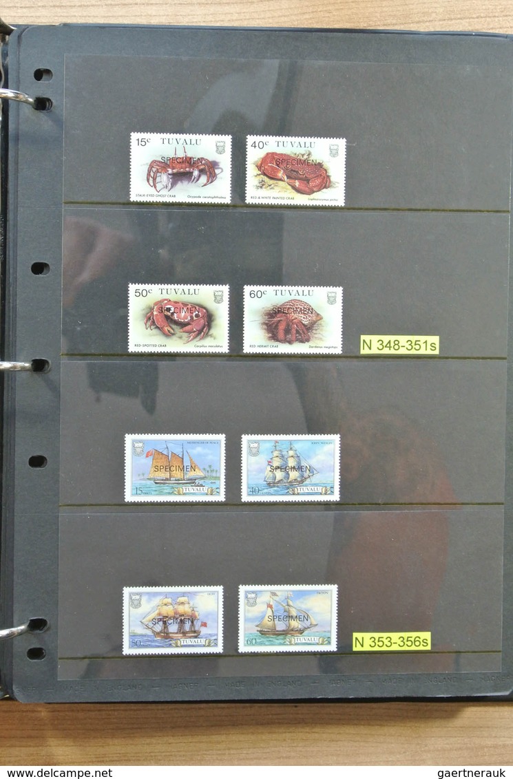 24292 Tuvalu: 1970-2006. Apparently complete, MNH collectie Tuvalu 1970-2006 with specimen overprints in 2