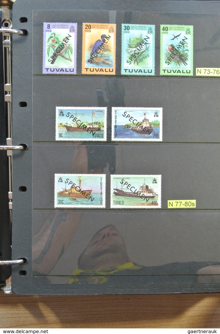 24292 Tuvalu: 1970-2006. Apparently complete, MNH collectie Tuvalu 1970-2006 with specimen overprints in 2