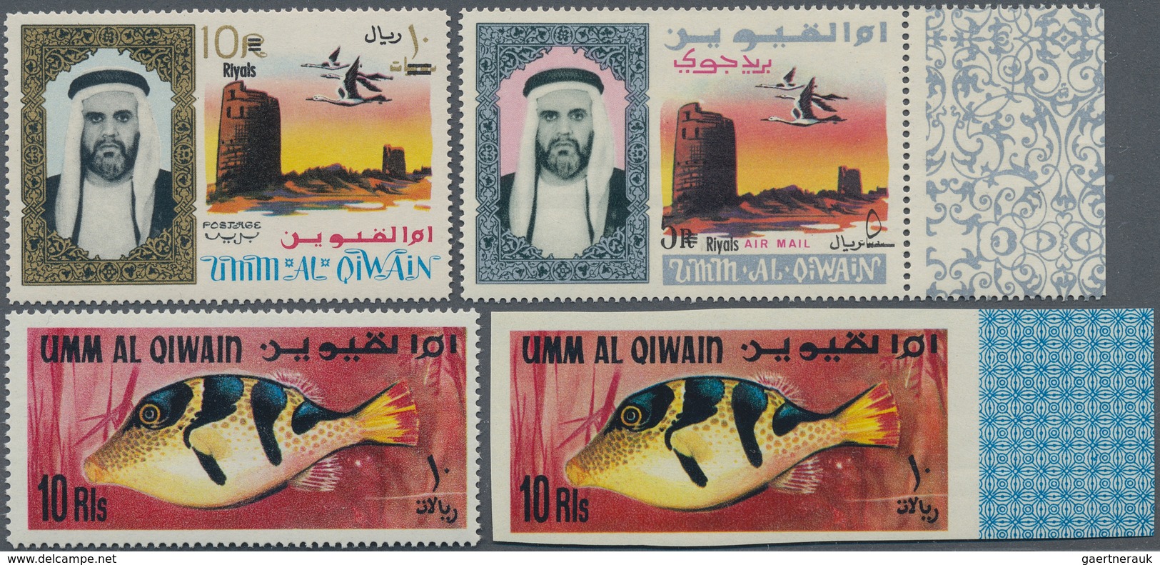 24293 Umm Al Qaiwain: 1964/1972 (ca.), Collection In Stockbook With Nearly All Different Perf. And Imperf. - Umm Al-Qiwain