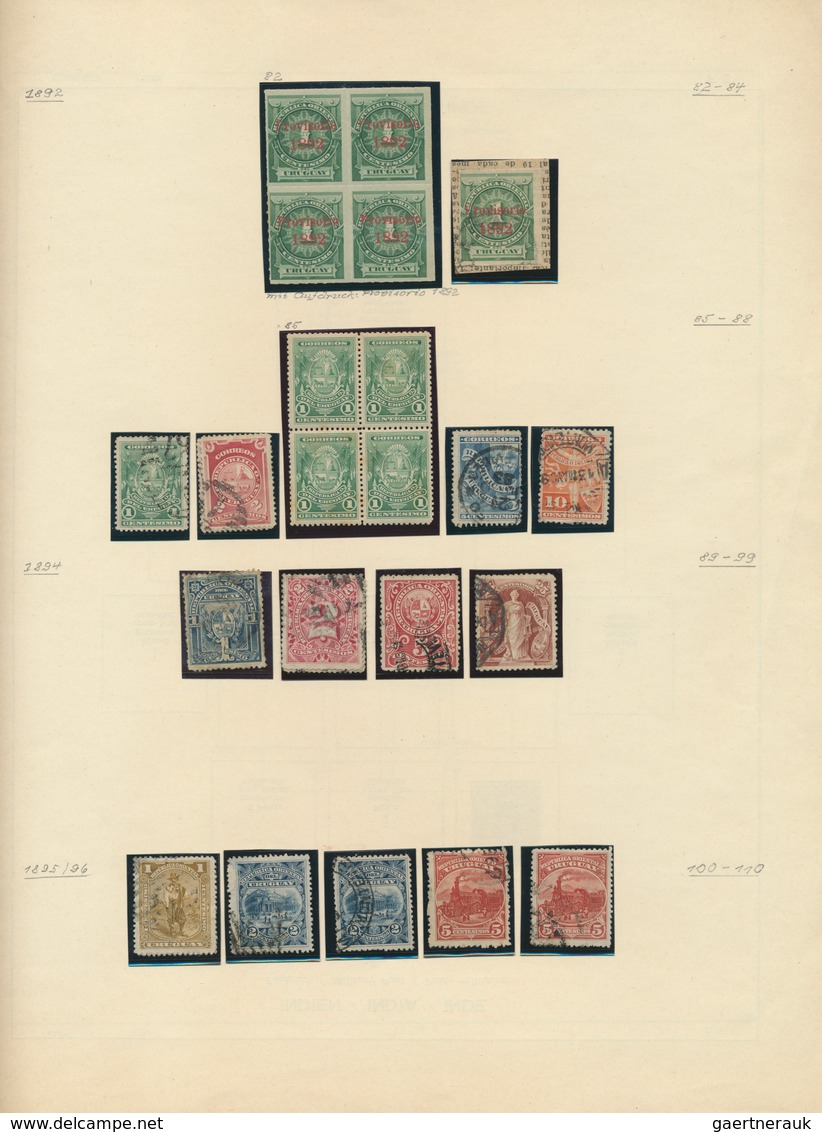 24311 Uruguay: 1858/1915, Used And Mint Collection On Album Pages, Showing Especially A Lovely Section Of - Uruguay