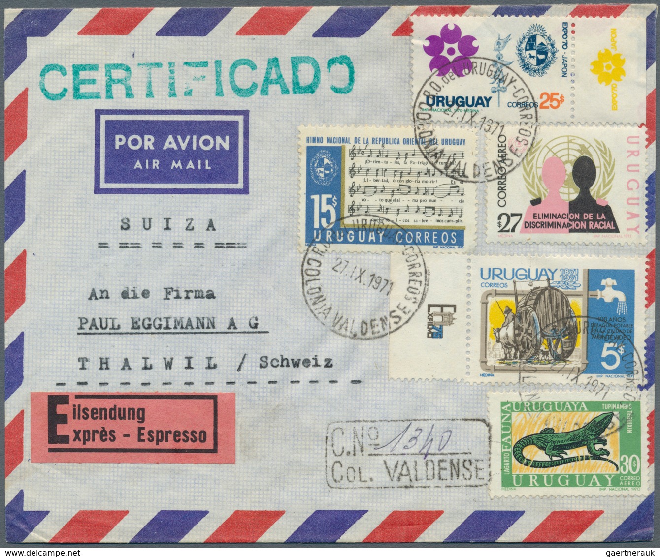 24313 Uruguay: 1900/1980 (ca.) With Focus On 1950s/1960s, Accumulation Of More Than 300 Covers, Mainly Com - Uruguay
