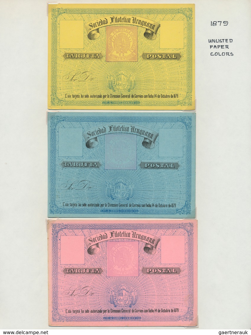 24319 Uruguay - Ganzsachen: 1875/1925 Ca., Attractive Collection With Ca.100 Mostly Mint Postal Stationeri - Uruguay