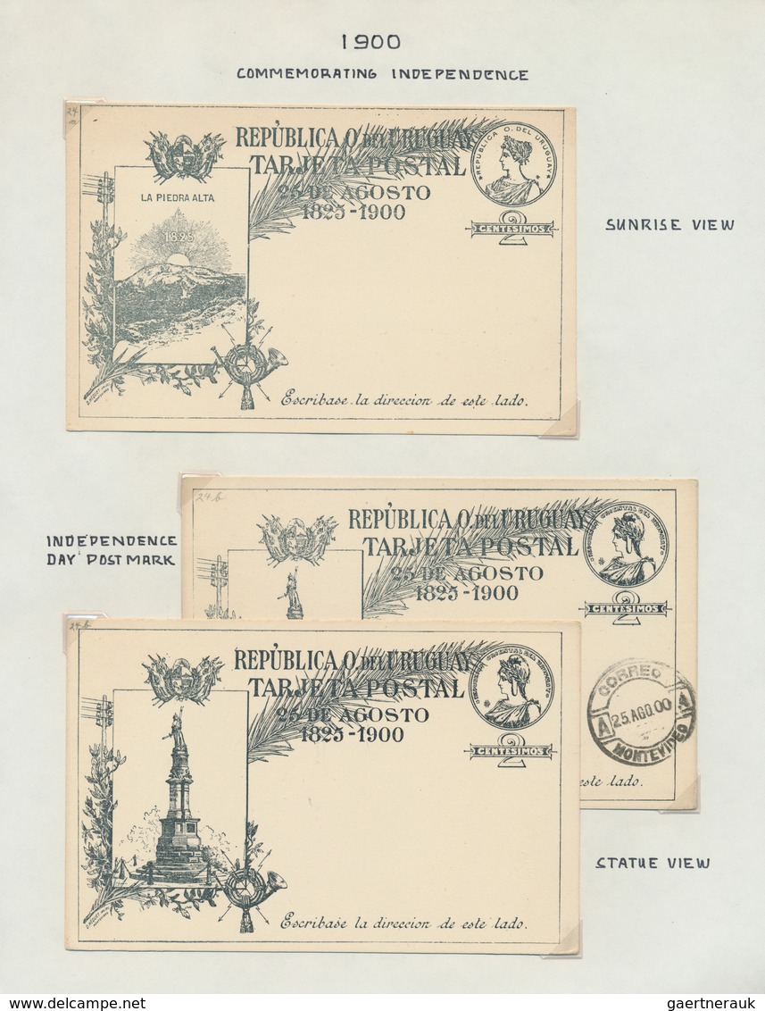 24319 Uruguay - Ganzsachen: 1875/1925 Ca., Attractive Collection With Ca.100 Mostly Mint Postal Stationeri - Uruguay