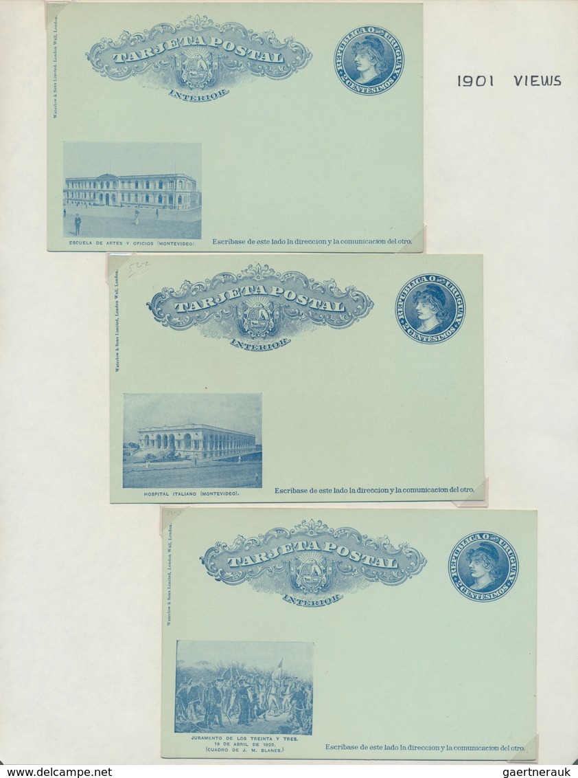 24319 Uruguay - Ganzsachen: 1875/1925 Ca., Attractive Collection With Ca.100 Mostly Mint Postal Stationeri - Uruguay