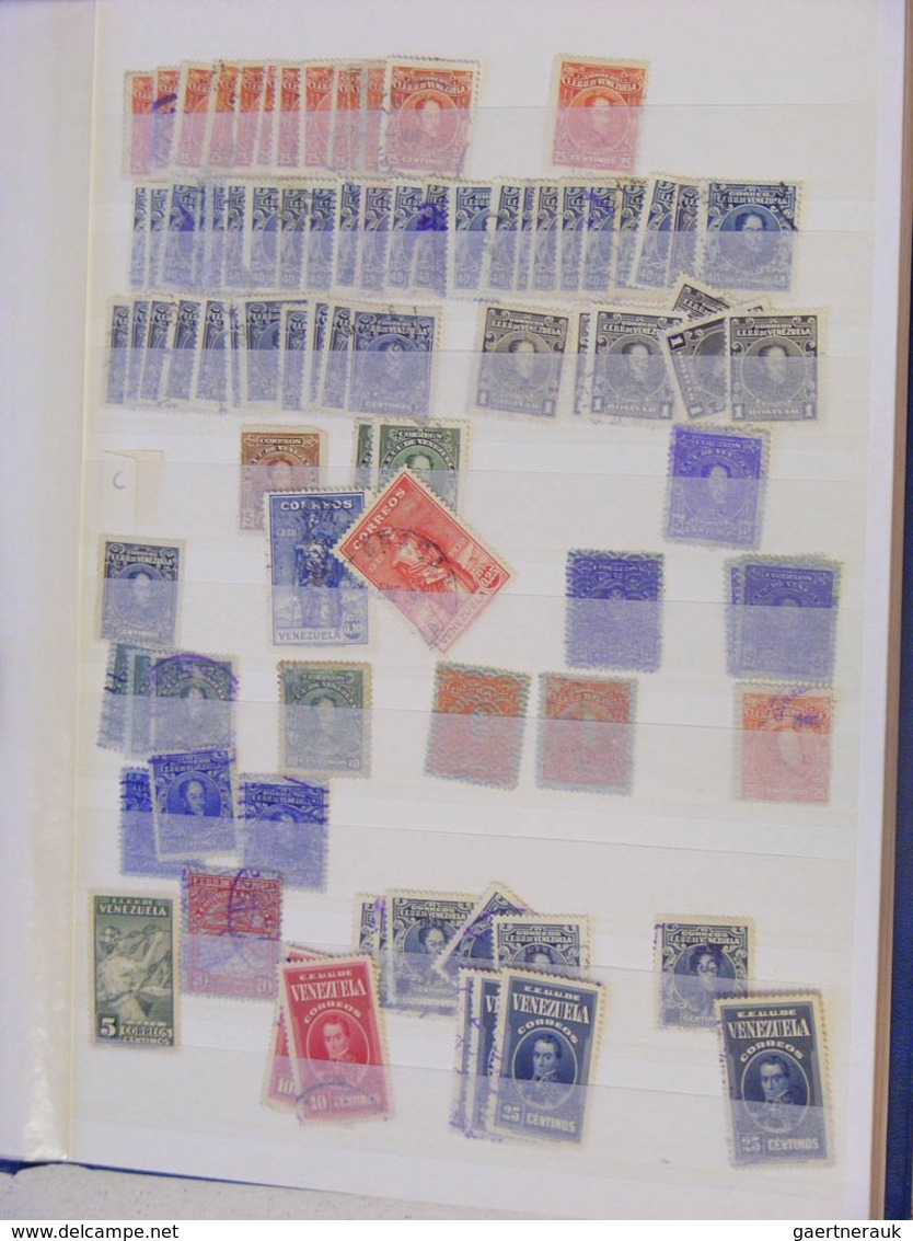 24320 Venezuela: 1859-1975. Stockbook with a stock MNH, mint hinged and used material of Venezuela 1859-19