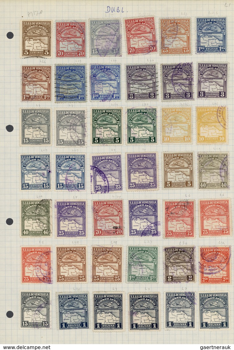 24326 Venezuela: 1860/1970 (ca.), Used And Mint Collection/accumulation On Leaves/stockpages, With Plenty - Venezuela