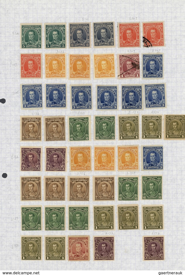 24326 Venezuela: 1860/1970 (ca.), Used And Mint Collection/accumulation On Leaves/stockpages, With Plenty - Venezuela