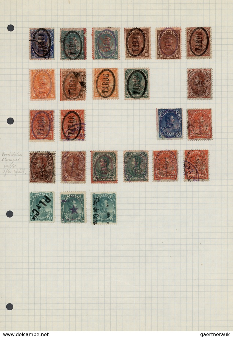 24326 Venezuela: 1860/1970 (ca.), used and mint collection/accumulation on leaves/stockpages, with plenty