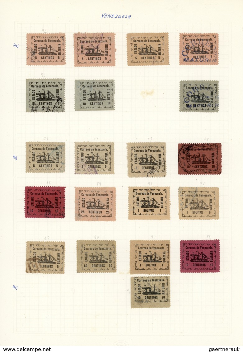 24326 Venezuela: 1860/1970 (ca.), used and mint collection/accumulation on leaves/stockpages, with plenty