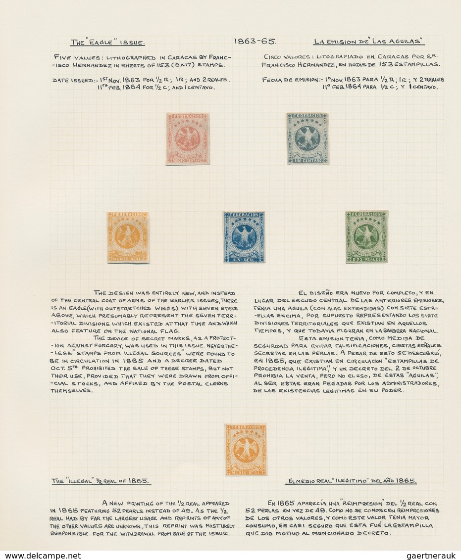24327 Venezuela: 1863/1865, Specialised Collection Of The Eagle Issue (Michel Nos. 7/11, Scott Nos. 10/14) - Venezuela