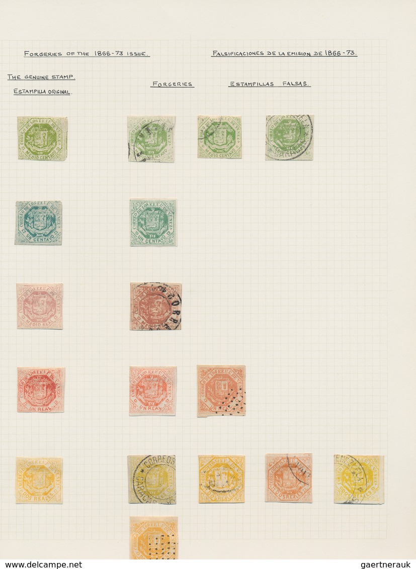 24328 Venezuela: 1866/1867, specialised collection of the Coat of Arms issue (Michel nos. 13/17, Scott nos