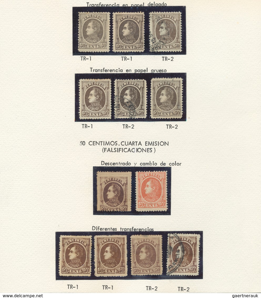 24331 Venezuela: 1880/1896, Specialised Collection/assortment Of The REPRINTS/FORGERIES Of The 1880 "Boliv - Venezuela