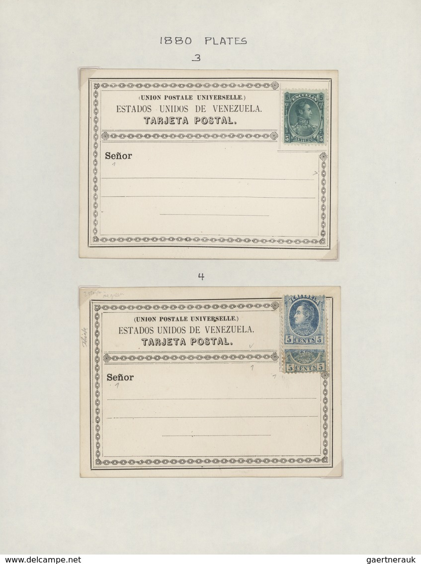 24338 Venezuela - Ganzsachen: 1880/1884, Attractive Specialized Collection With 90 Different Postcard Form - Venezuela