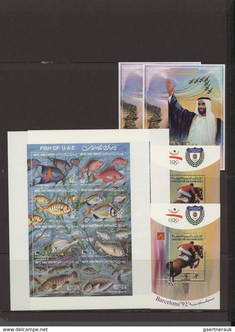 24344 Vereinigte Arabische Emirate: 1975/2000, U/m Collection/accumulation In Small Stockbook/on Stockshee - Emirats Arabes Unis (Général)