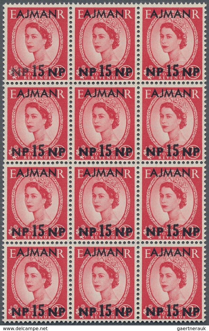 24346 Vereinigte Arabische Emirate -   Besonderheiten: 1957 (ca.), ESSAYS Of The British Postal Agency Wit - Andere & Zonder Classificatie