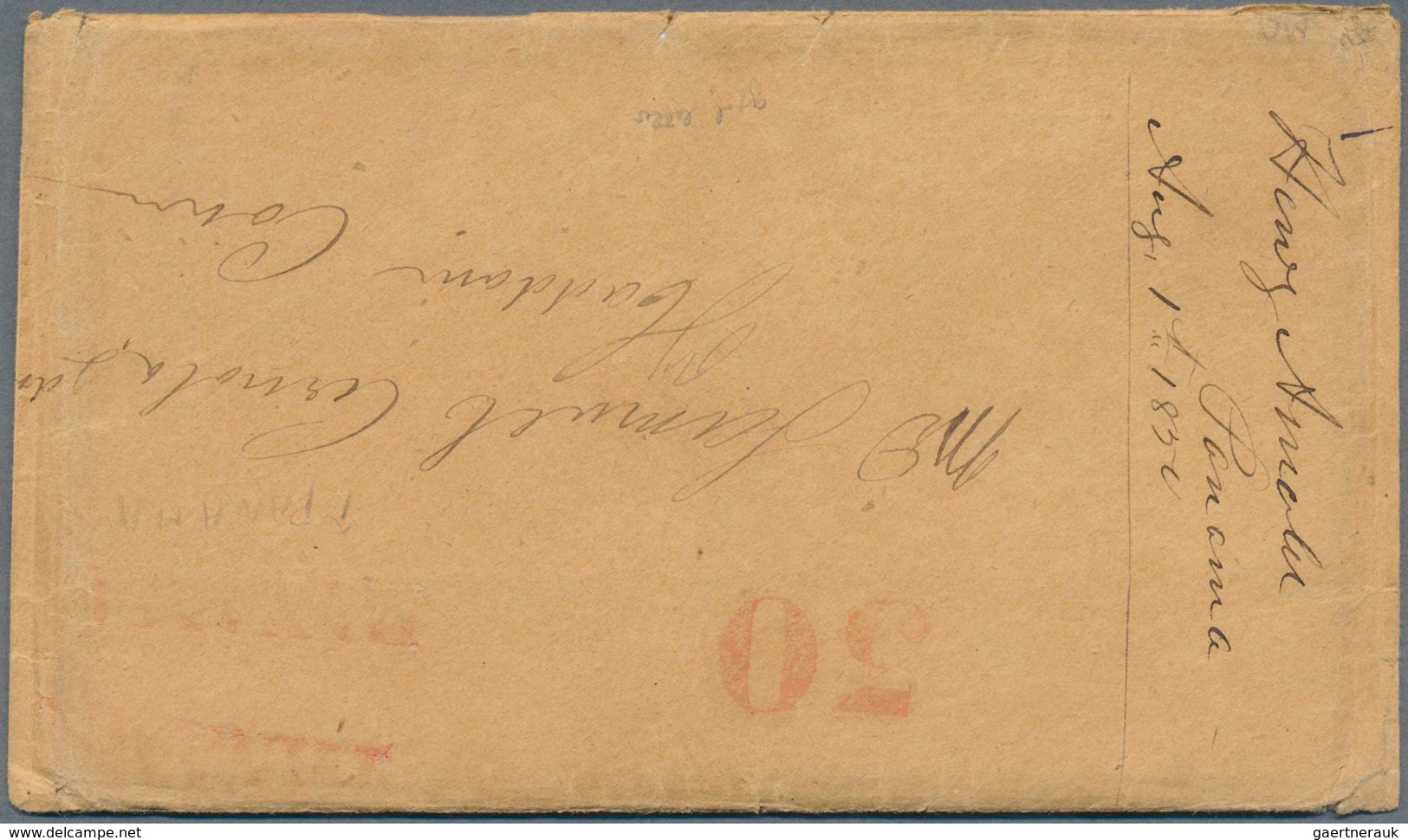 24357 Vereinigte Staaten Von Amerika: 1851/1880, Seven Folded Letters And One Stationery Envelope Sent Fro - Autres & Non Classés