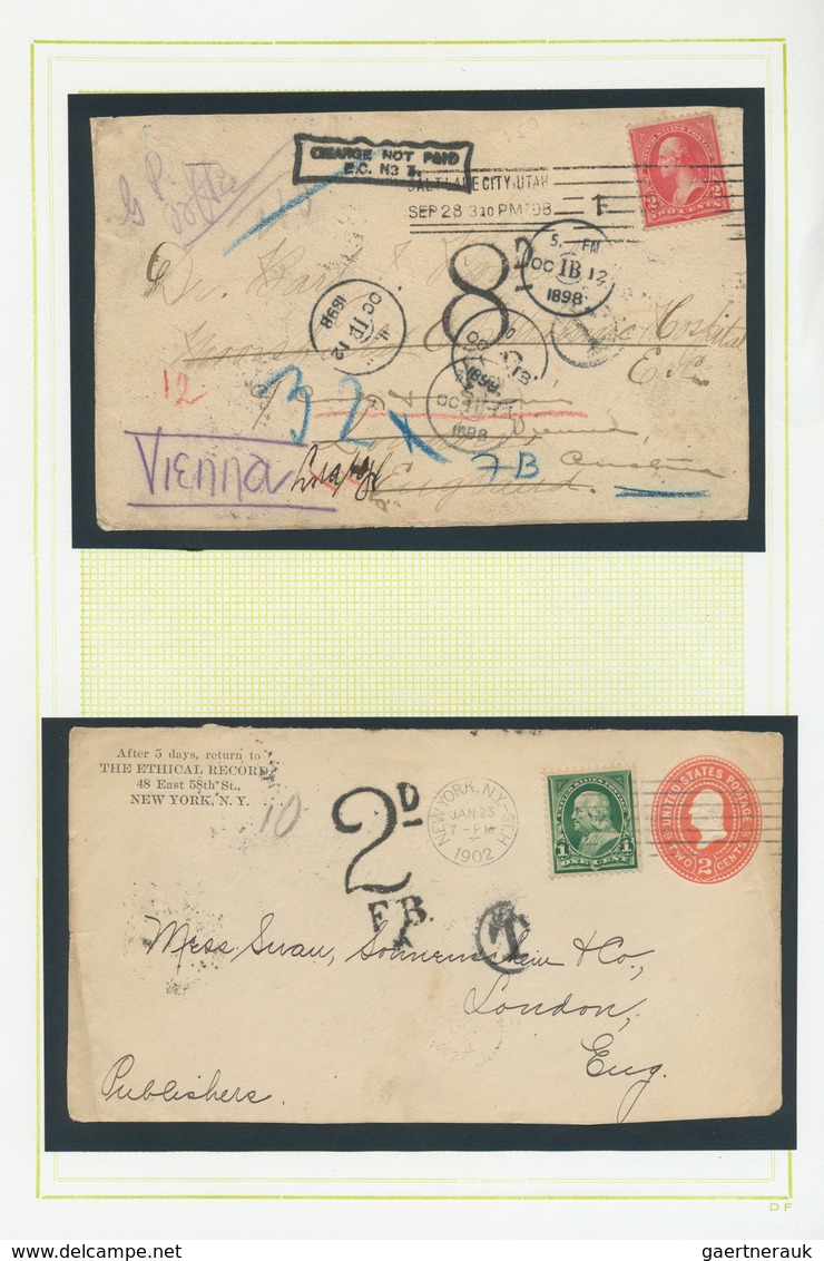 24366 Vereinigte Staaten Von Amerika: 1860/1915 (ca.), Group Of 17 Covers/cards, Varied Condition/postal W - Autres & Non Classés