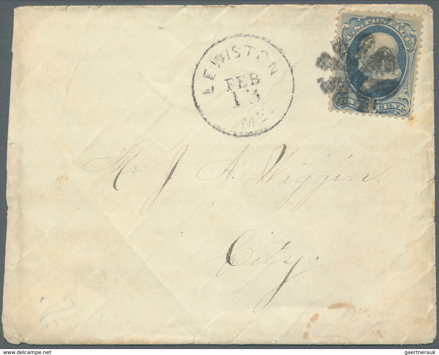 24370 Vereinigte Staaten Von Amerika: 1862, 1 C Blue Pair And Single On Cover To Munfordville/Kentucky And - Autres & Non Classés