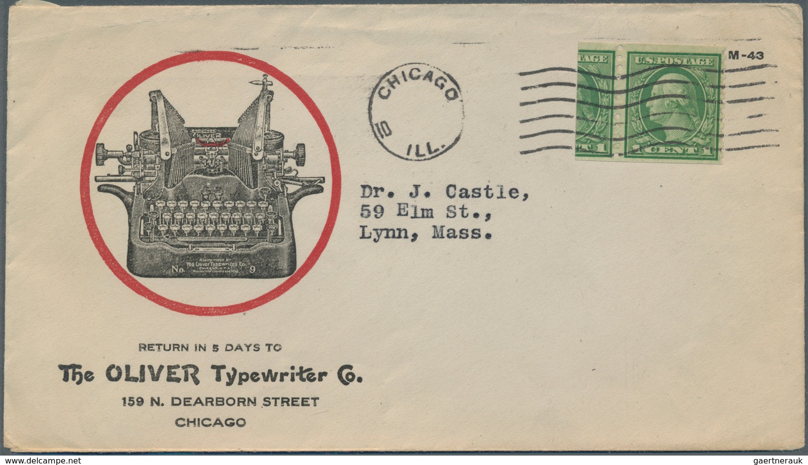 24381 Vereinigte Staaten Von Amerika: 1892/1945 (ca.), Very Fine Stock Of 24 Stationeries And Envelopes Wi - Autres & Non Classés