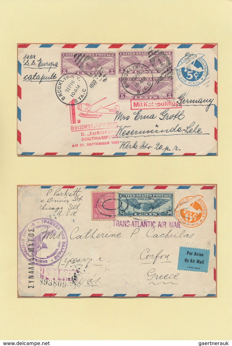 24388 Vereinigte Staaten von Amerika: 1900/1935, collection of apprx. 110 covers/cards on written up album