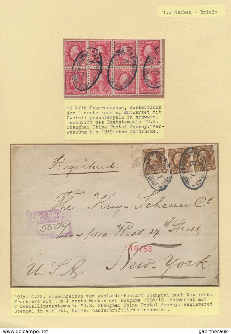 24388 Vereinigte Staaten von Amerika: 1900/1935, collection of apprx. 110 covers/cards on written up album