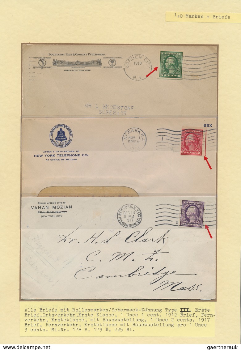 24388 Vereinigte Staaten von Amerika: 1900/1935, collection of apprx. 110 covers/cards on written up album