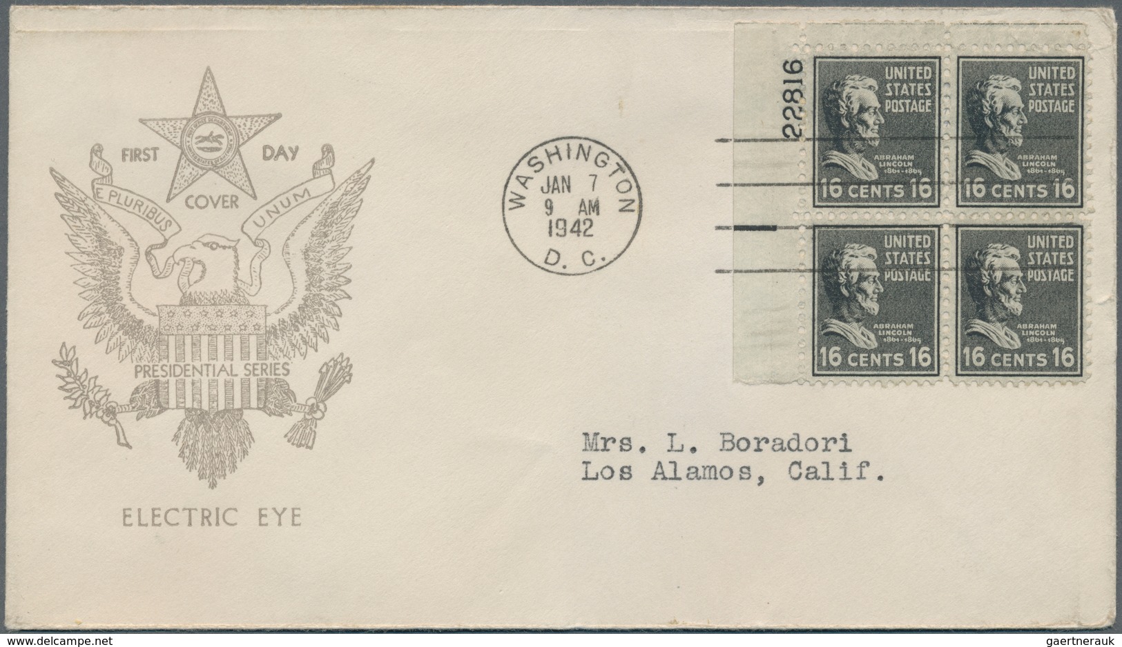 24406 Vereinigte Staaten Von Amerika: 1941/1942: 116 Good FDC, Many Plate Blocks, All FDC Are With Borders - Autres & Non Classés