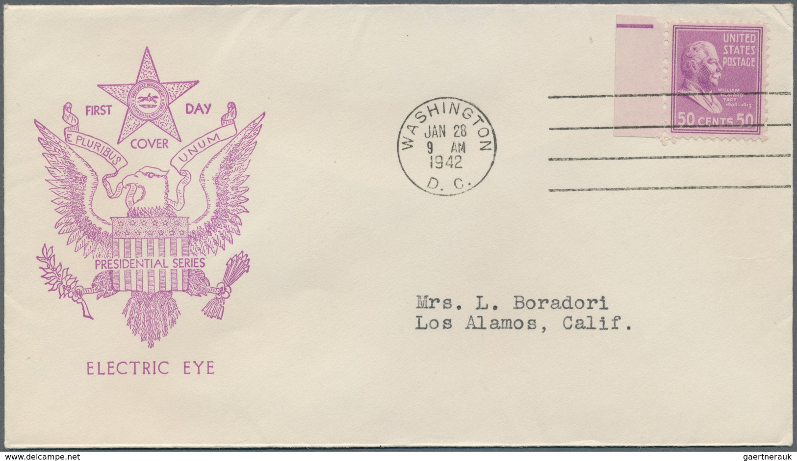 24406 Vereinigte Staaten von Amerika: 1941/1942: 116 good FDC, many Plate Blocks, all FDC are with Borders