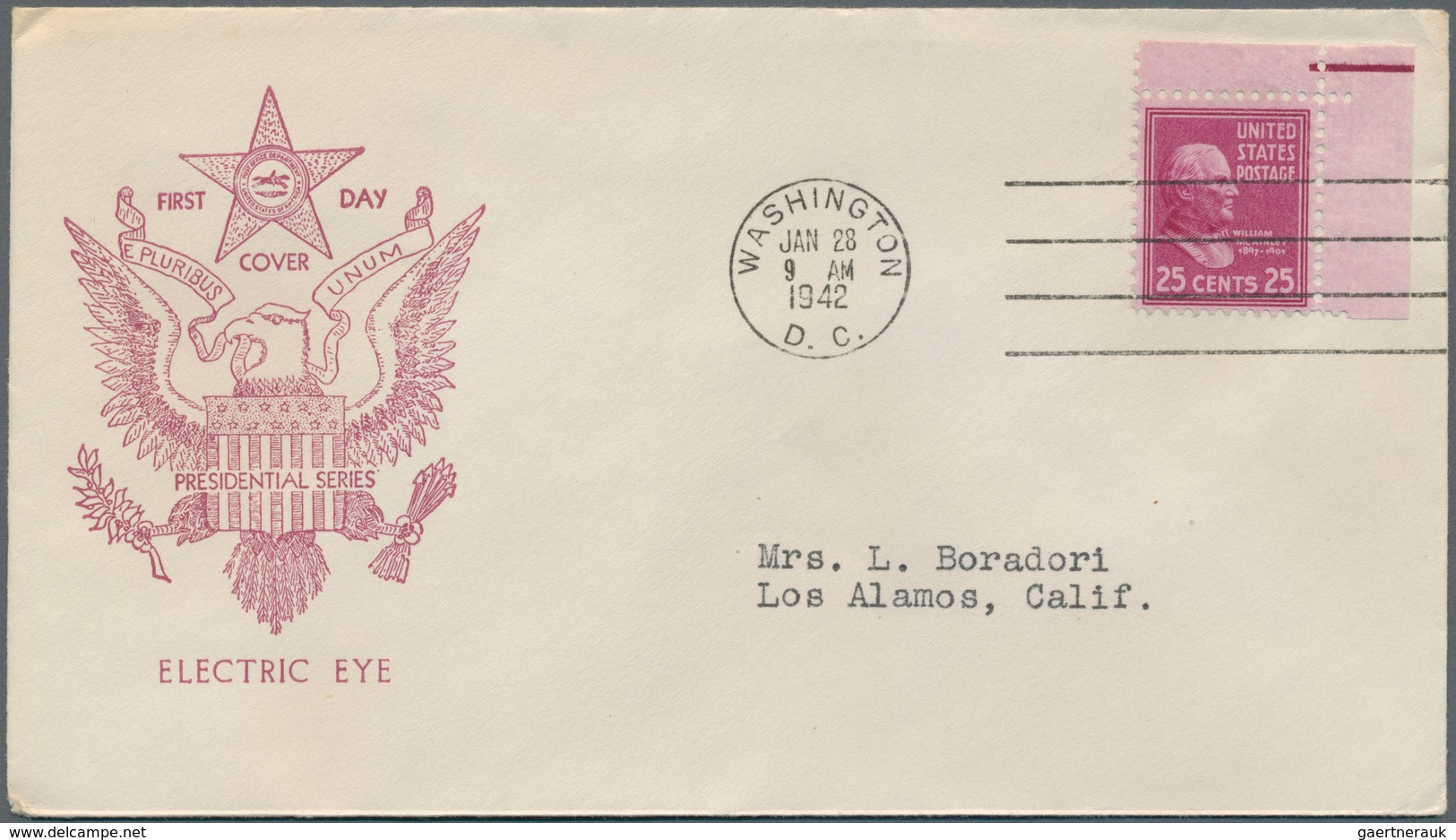 24406 Vereinigte Staaten von Amerika: 1941/1942: 116 good FDC, many Plate Blocks, all FDC are with Borders