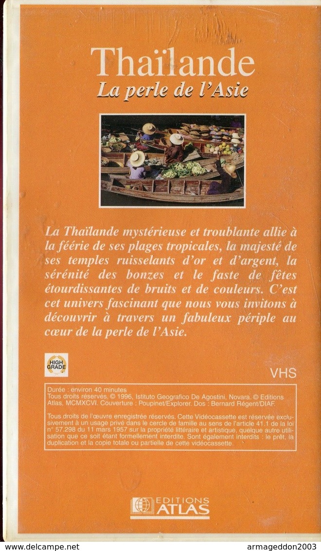 K7 VHS CASSETTE VIDEO - LES PLUS BEAUX VOYAGES THAÏLANDE - Reizen