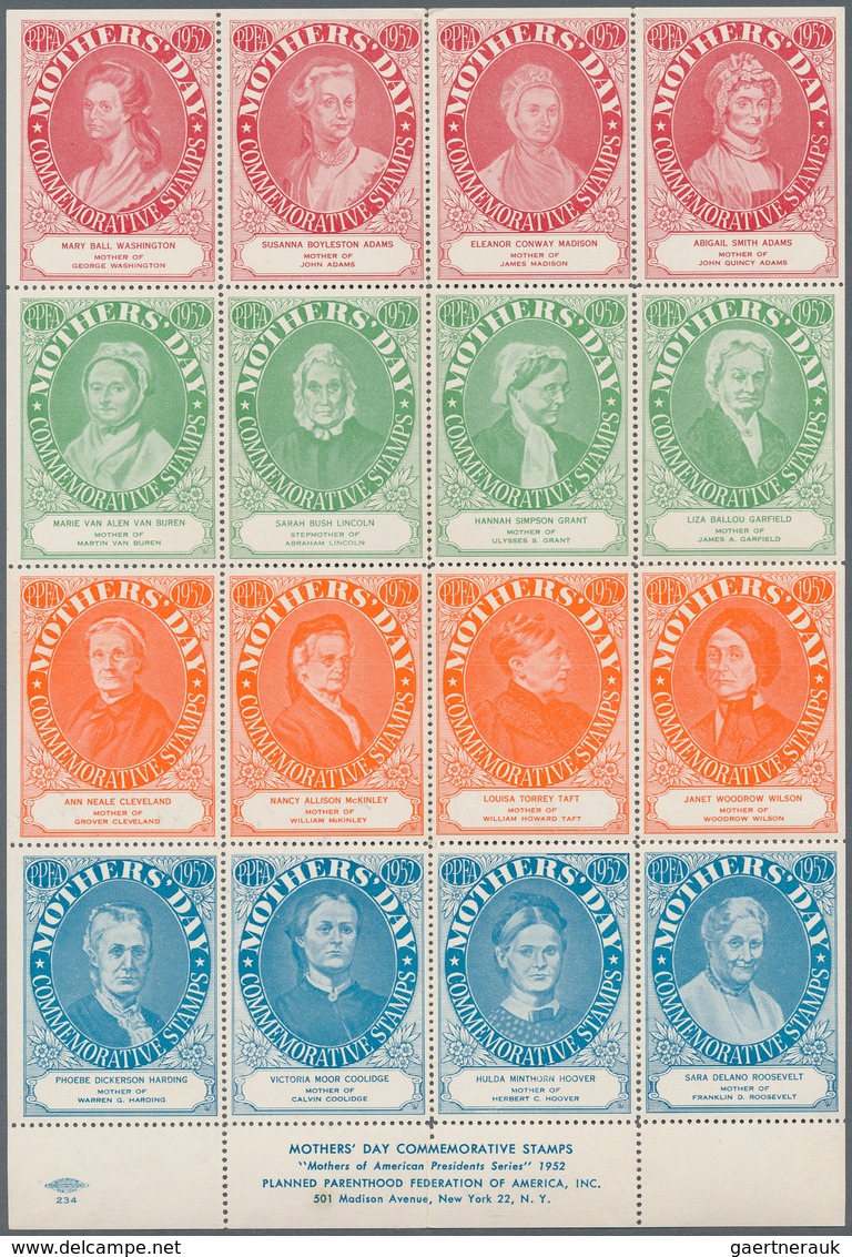 24432 Vereinigte Staaten Von Amerika - Besonderheiten: 1950/1990 (ca.), CINDERELLAS/SEALS, Accumulation Of - Autres & Non Classés