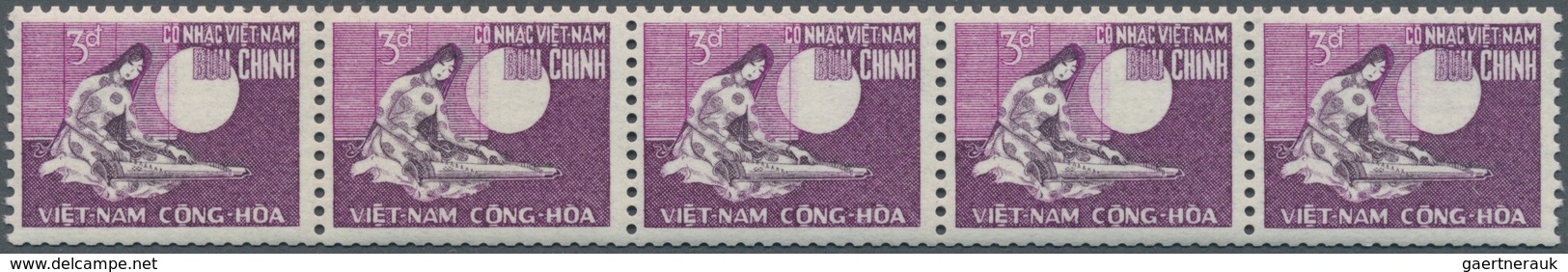 24451 Vietnam-Süd (1951-1975): 1967, 3d. Mobile Postal Services, Lot Of 565 U/m Stamps, Mainly Within Stri - Viêt-Nam