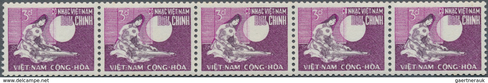 24452 Vietnam-Süd (1951-1975): 1967, First TPO In Vietnam 3d. Violet Showing A Young Woman Playing Zither - Viêt-Nam