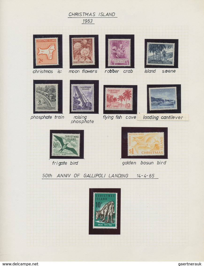 24457 Weihnachtsinsel: 1958/1990, Mint Collection On Album Pages/stockcard, Well Sorted Throughout, Nice O - Christmas Island